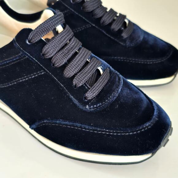 Rag & Bone Dylan Velvet Sneakers womens 6.5 Blue Festive Season Casual Retro - Picture 2 of 10